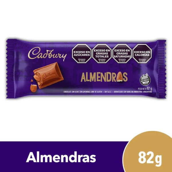 Chocolate con Almendras Cadbury 82 Gr