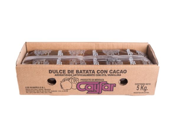 Dulce batata con chocolate Cayfar caja x 5 kg.