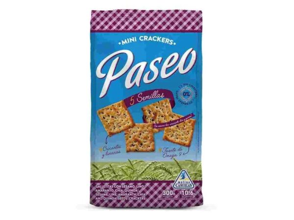 Galletitas PASEO Mini Crackers 5 semillas Paseo 300 gr