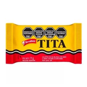Tita galletitas dulces rellenas con sabor a limon con baño de reposteria 19G