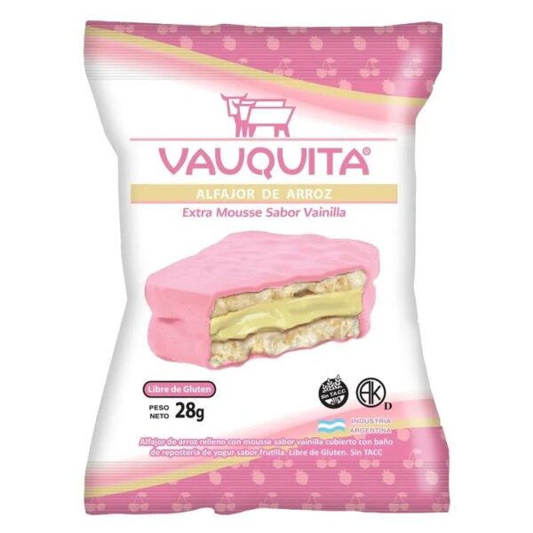 Alfajor de arroz Vauquita Frutilla 28g