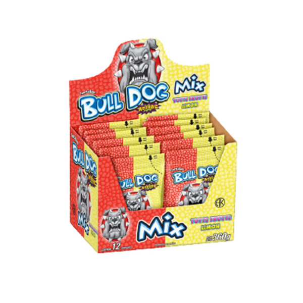 Pastillas Bull Dog Acidas Mix Tutti Frutti Limon 12U 360G