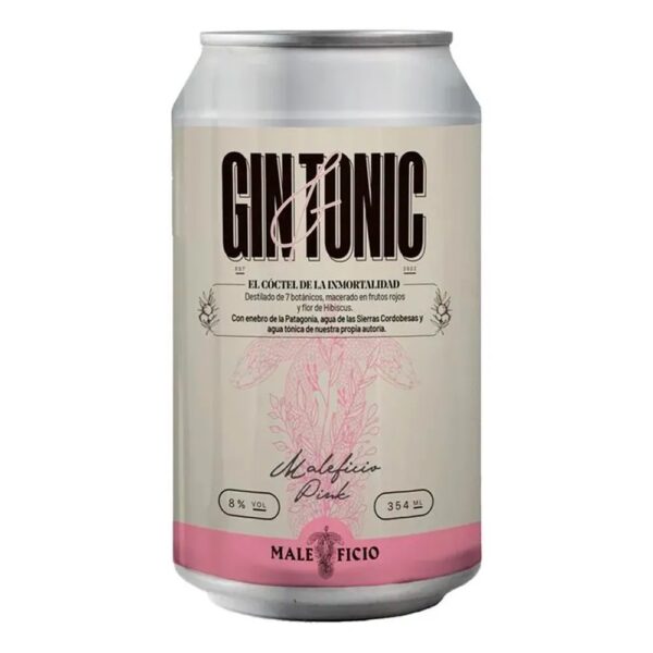 GIN TONIC PINK MALEFICIO LATA 354 ML