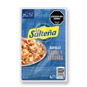 RAVIOLES CARNE Y VERDURA LA SALTEÑA X 450GR