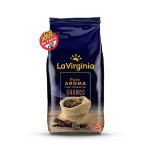 Cafe La Virginia Puro Aroma Tostado en Granos x 500 gr