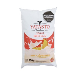 Yogur YATASTO Sachet bebible Durazno 1L