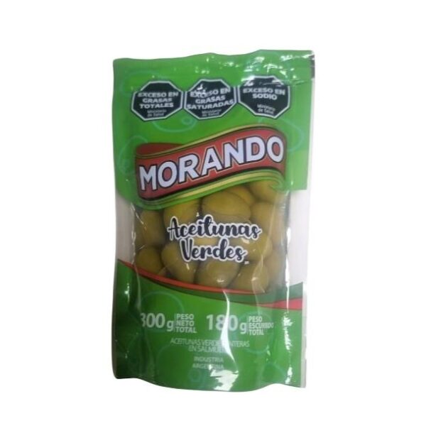 Aceitunas verdes Morando doy pack x 180 gr.