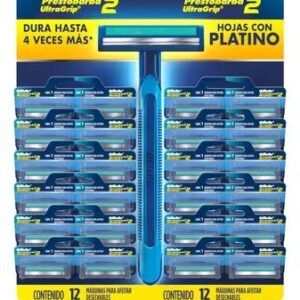 Gillette Prestobarba Ultragrip Platino 2 filos x12Un.