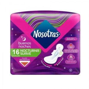 Toallas Nosotras Nocturna c/alas x 16 un.
