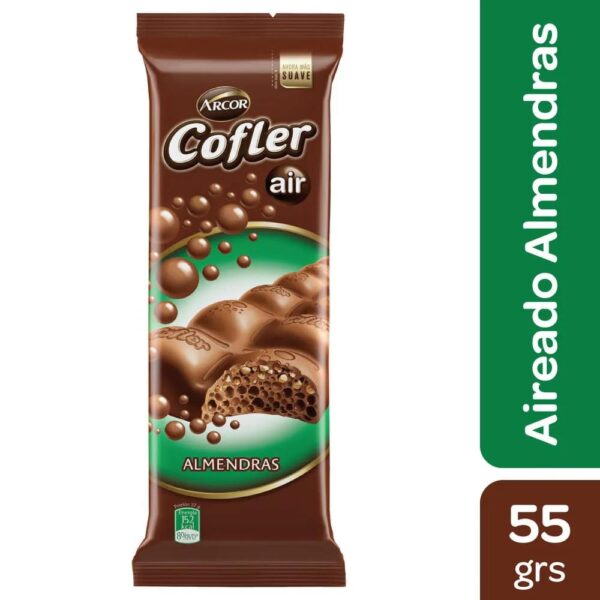 Chocolate Con Leche Y Almendras Cofler Air 55 Gr