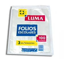 Folios escolar luma x 100 un.