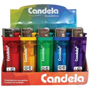 Encendedor transparente CANDELA x 25 un.