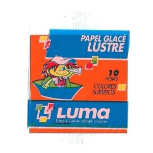 Papel glace lustre x 10 un.