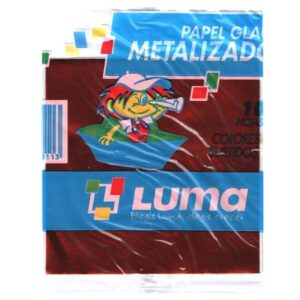 Papel glace metal. chico x 10 hj