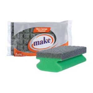 MAKE Fibra Esponja Plateada Suciedad Adheridas